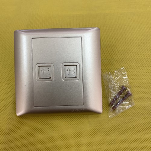 Bộ ổ cắm điện thoại đôi màu vàng